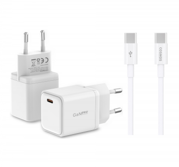 12cosmos 25w gan usb c snel oplader met usb c kabel   geschikt voor iphone snellader