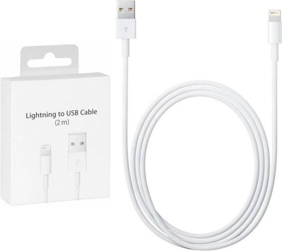 vieren Commandant knoflook Apple iPhone USB naar Lightning kabel 2m - Origineel Apple Retailpack -  iPhone Oplader kabels - iPhoneoplader.nl De Specialist in iPhone oplader  kabel + Gratis levering